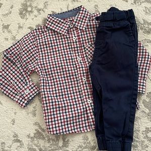 18m Ben Sherman plaid dress shirt with pants